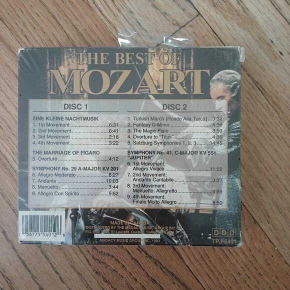NEW The Best of Mozart 2 Disc Volume 1 & 2 Music Collection CD Set - Picture 3 of 3